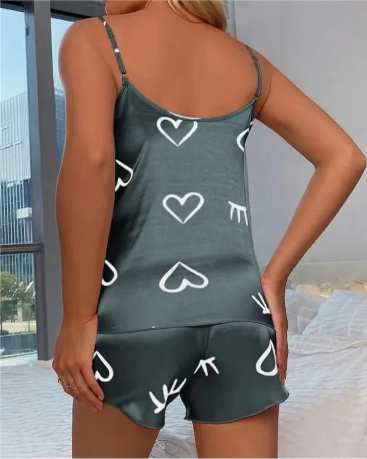 Satin Cami Pyjama Set - Voldina