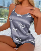 Satin Cami Pyjama Set - Voldina