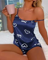 Satin Cami Pyjama Set - Voldina