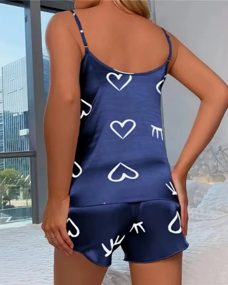 Satin Cami Pyjama Set - Voldina