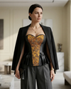 Satin Jacquard Corset Top - Voldina