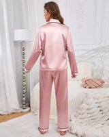 Satin Long Sleeve Pyjama Set - Voldina