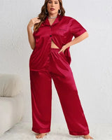 Satin Lounge Pyjama Set - Voldina