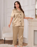 Satin Lounge Pyjama Set - Voldina