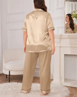 Satin Lounge Pyjama Set - Voldina
