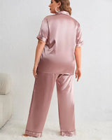 Satin Lounge Pyjama Set - Voldina
