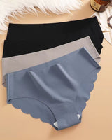 4-Pack: Seamless Wavy-Edge Low-Rise Briefs - Voldina