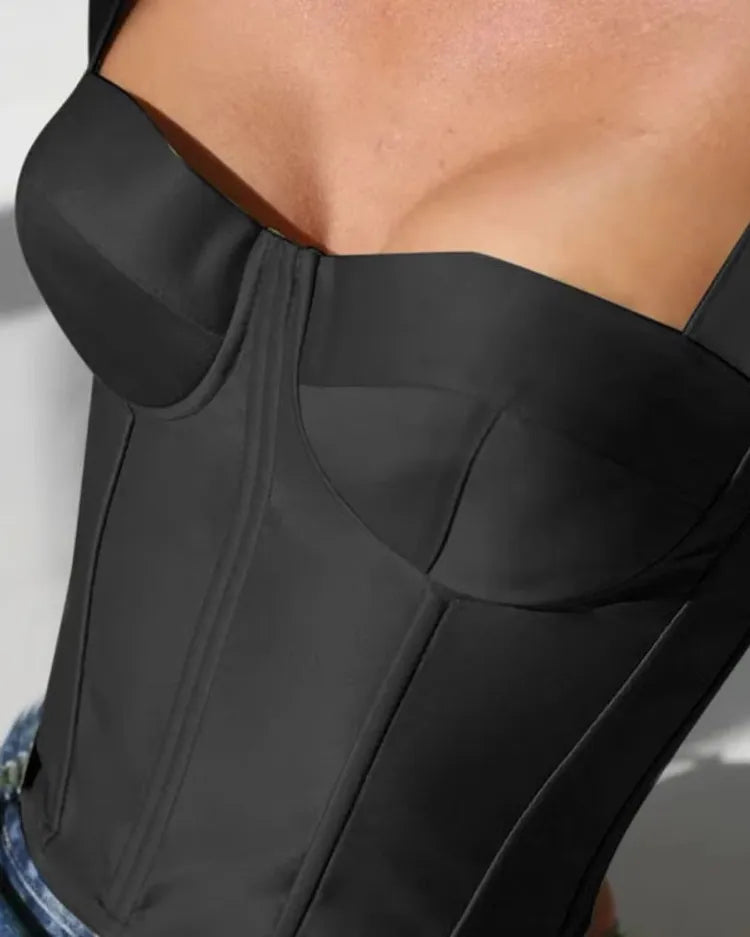 Square Neck Corset Top - Voldina