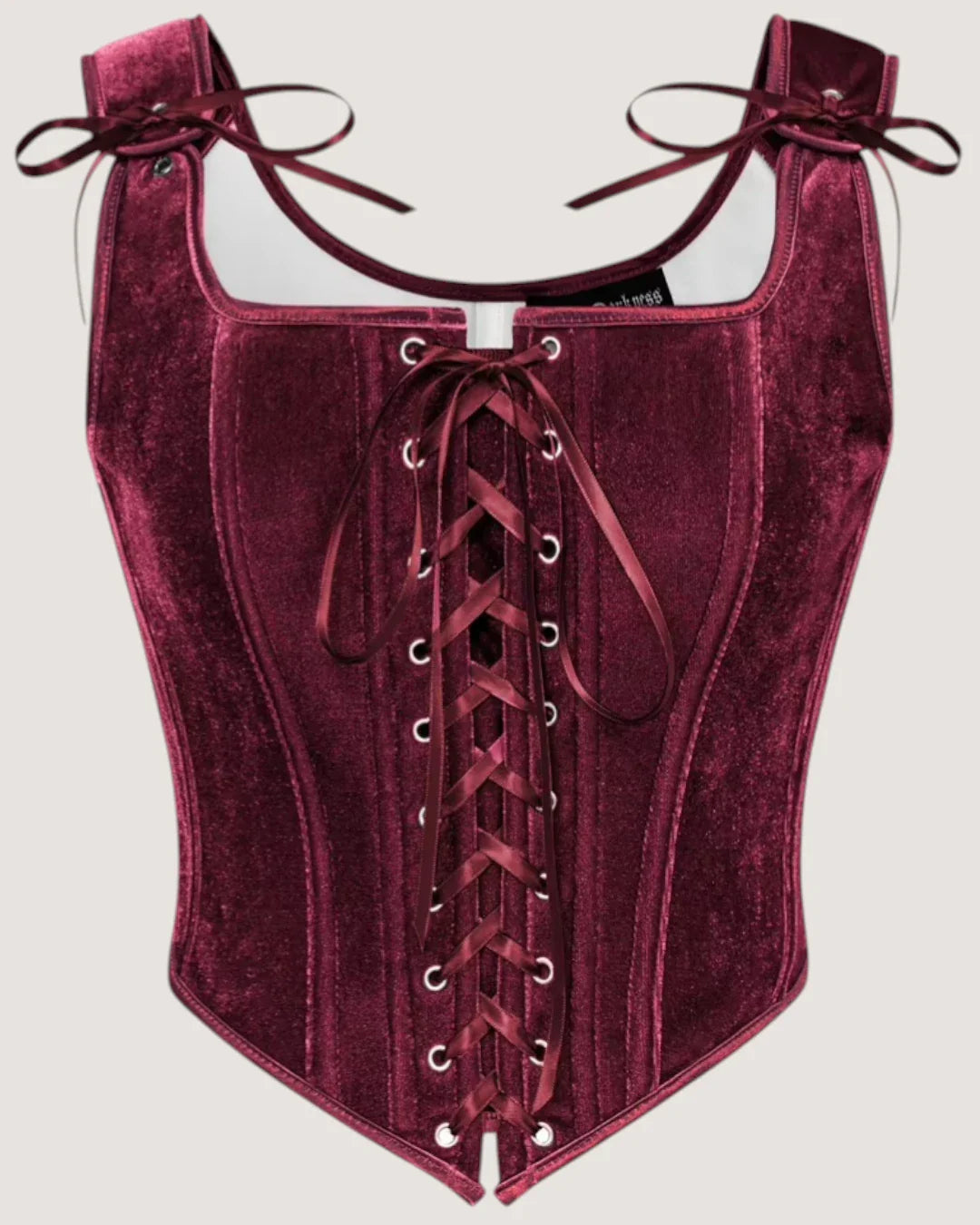 Square Neck Velvet Corset Top - Voldina