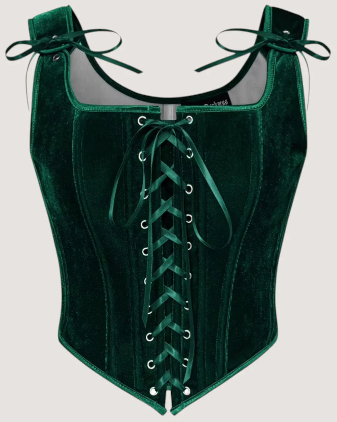 Square Neck Velvet Corset Top - Voldina