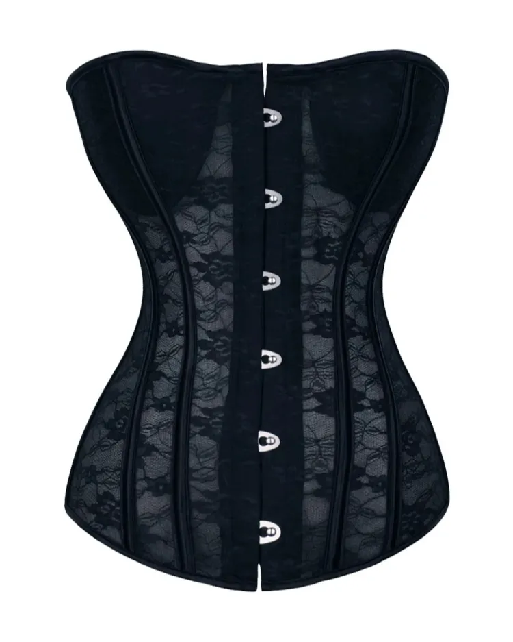 Strapless Lace Mesh Corset - Voldina