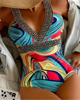 Strappy Cut-Out Swimsuit - Voldina