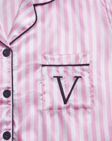 Striped Satin Short Pyjamas - Voldina