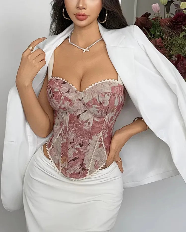 Structured Jacquard Corset - Voldina