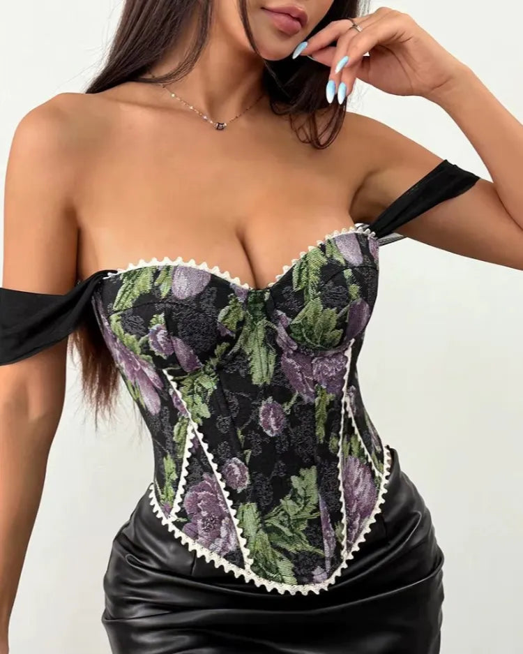 Structured Jacquard Corset - Voldina