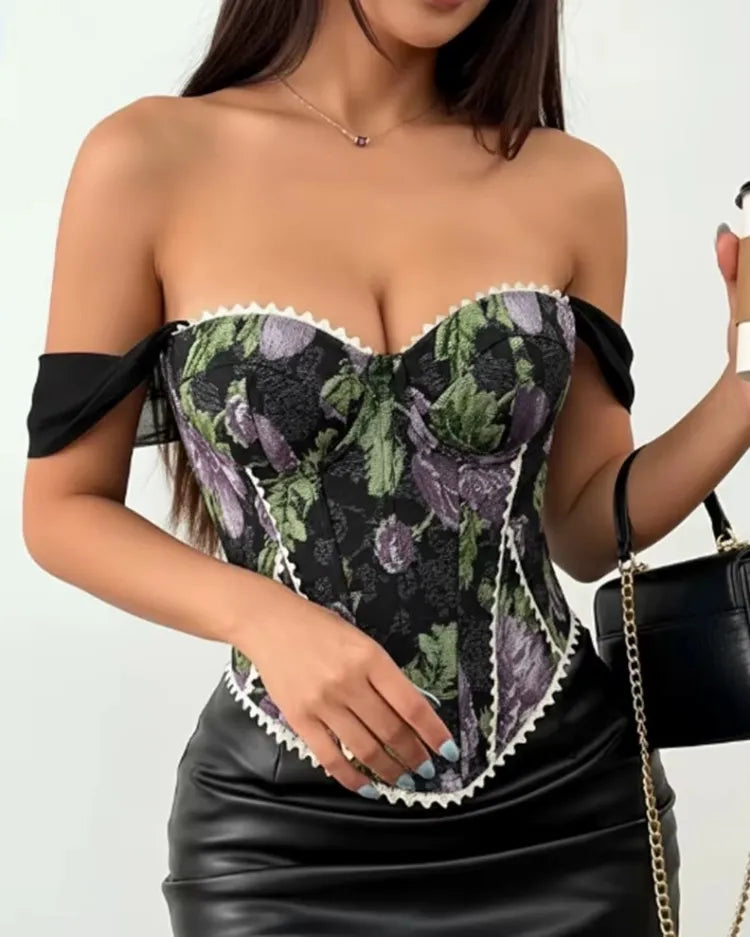Structured Jacquard Corset - Voldina