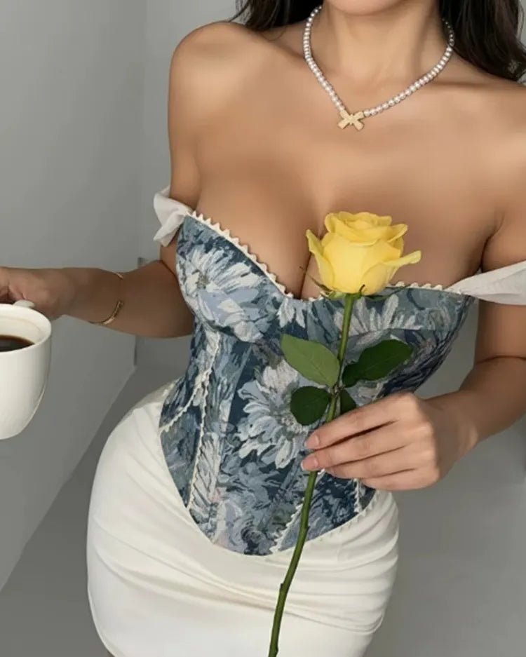 Structured Jacquard Corset - Voldina