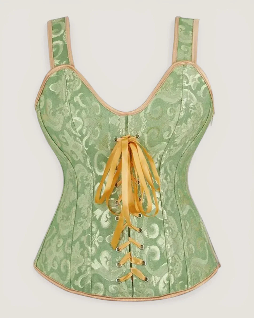Structured Jacquard Corset Top - Voldina
