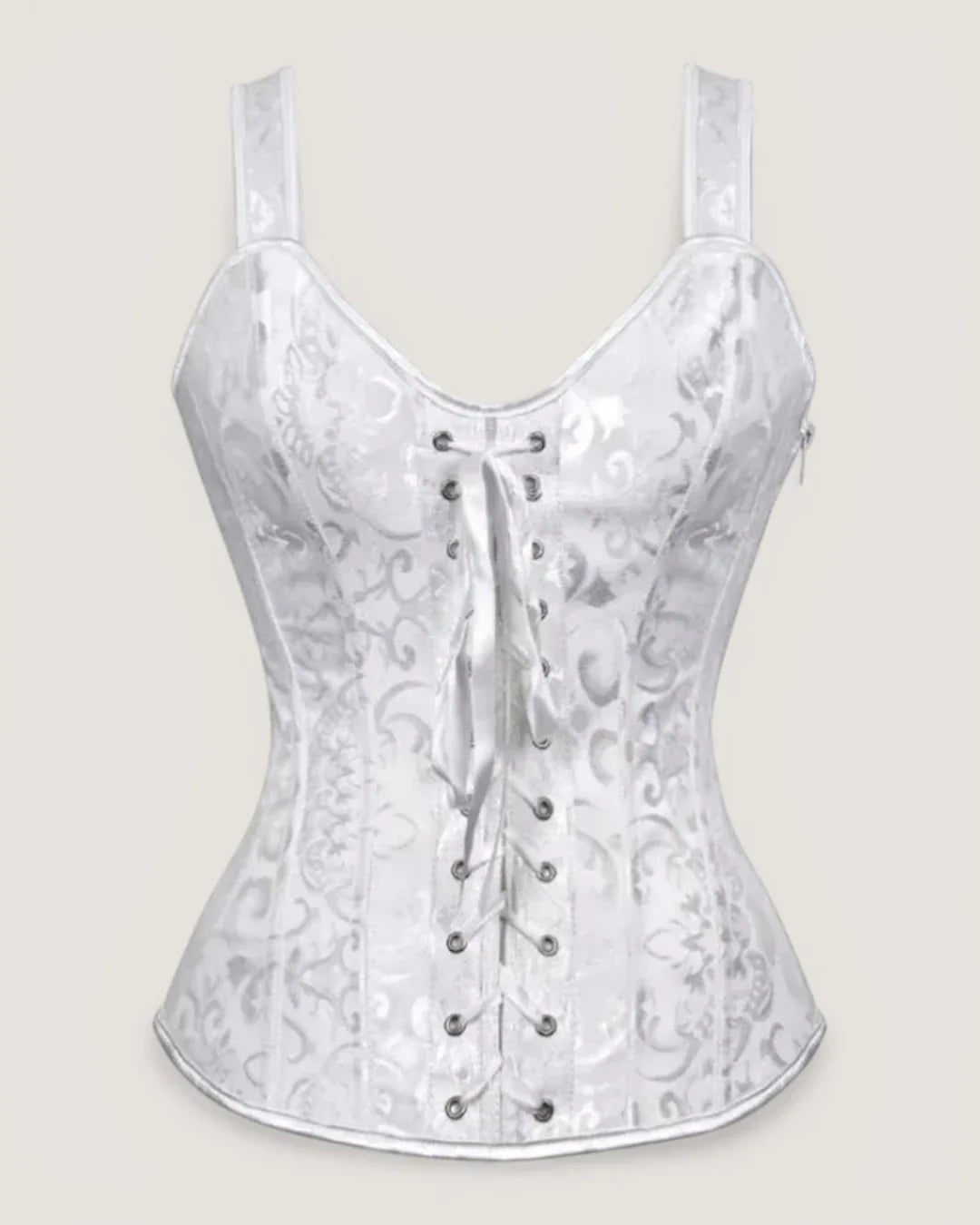 Structured Jacquard Corset Top - Voldina