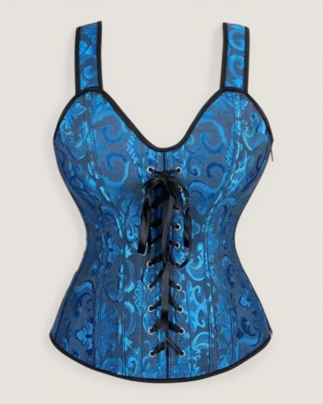 Structured Jacquard Corset Top - Voldina