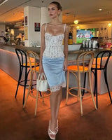Structured Lace Corset Top - Voldina