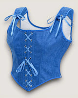 Structured Lace-Up Corset Top - Voldina