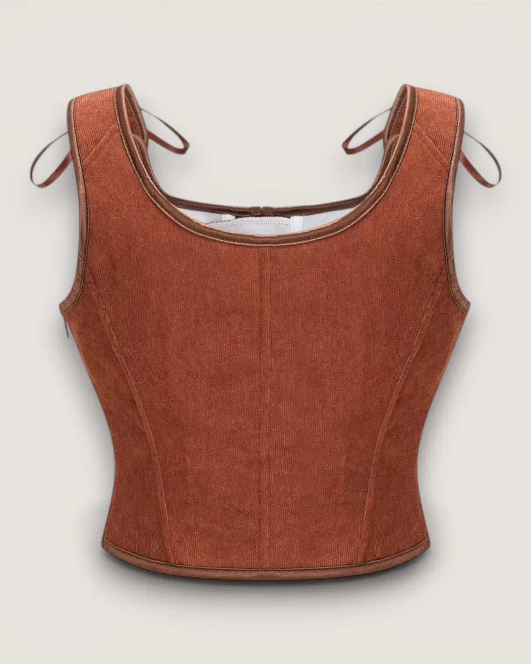 Structured Lace-Up Corset Top - Voldina