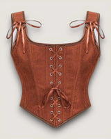 Structured Lace-Up Corset Top - Voldina