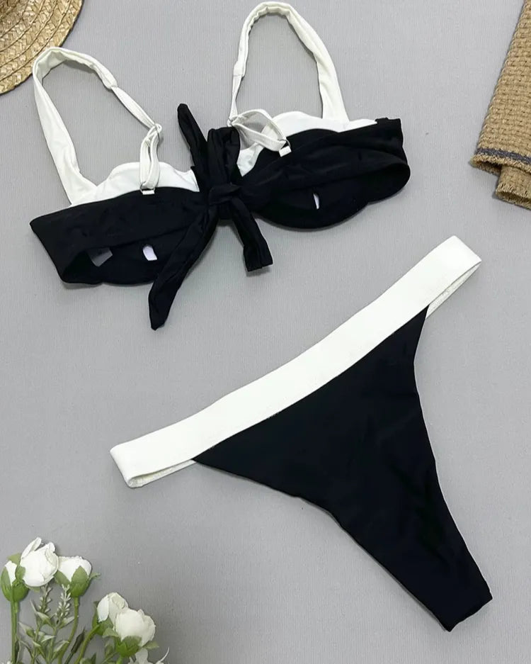 U-Bar Colorblock Bikini Set - Voldina