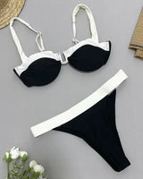 U-Bar Colorblock Bikini Set - Voldina