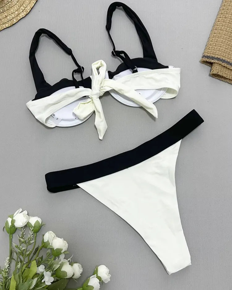 U-Bar Colorblock Bikini Set - Voldina