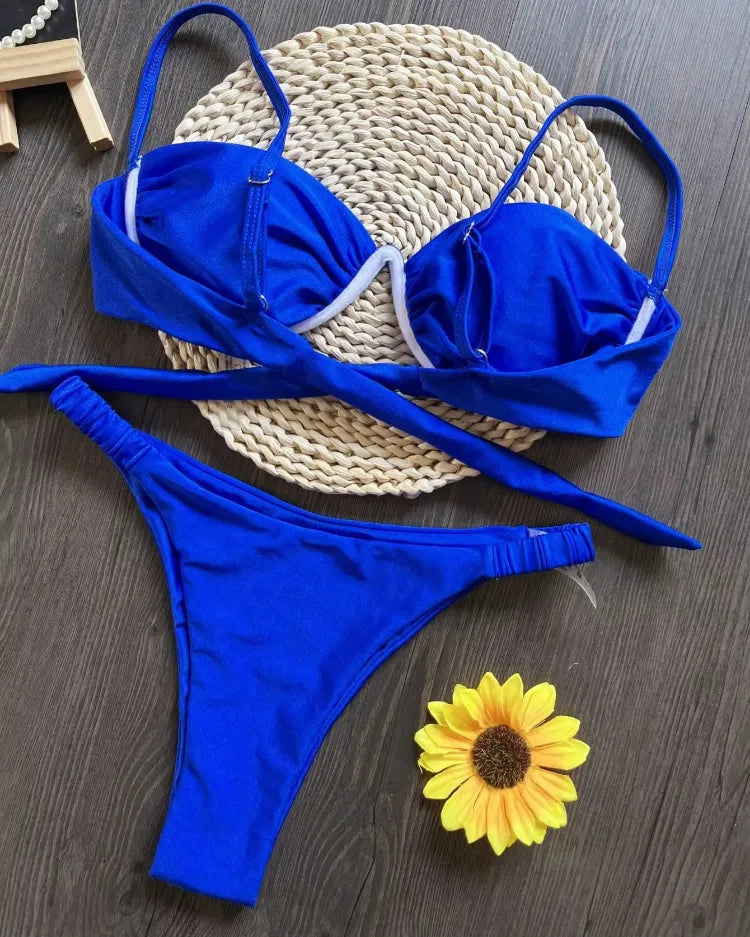 Underwired V-Wire Bikini Set - Voldina