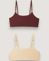 2-Pack: Seamless Ice Silk Petite Bralettes - Voldina