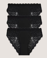 3-Pack: Romantic Low-Rise Lace Briefs - Voldina