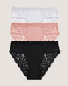 3-Pack: Romantic Low-Rise Lace Briefs - Voldina