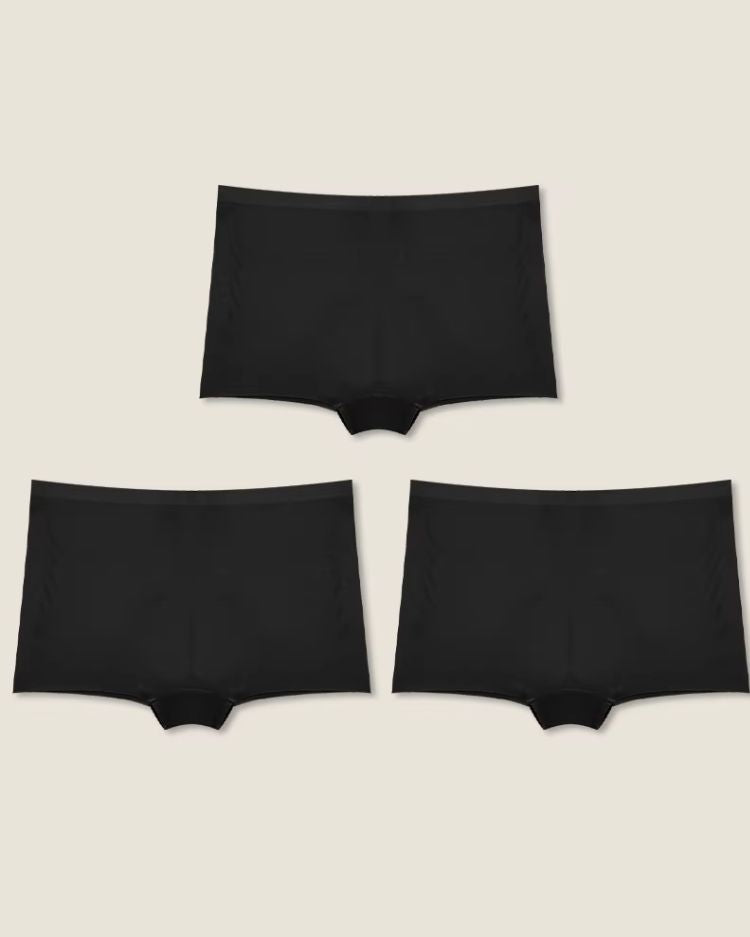 3-Pack: Seamless High-Rise Boyshort Briefs - Voldina