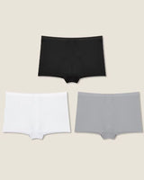 3-Pack: Seamless High-Rise Boyshort Briefs - Voldina