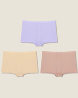 3-Pack: Seamless High-Rise Boyshort Briefs - Voldina