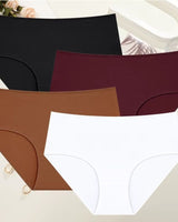 4-Pack: Seamless Mid-Rise Cotton Briefs - Voldina