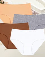 4-Pack: Seamless Mid-Rise Cotton Briefs - Voldina