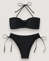 High-Waist Bandeau Bikini Set - Voldina