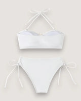 High-Waist Bandeau Bikini Set - Voldina