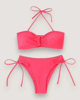 High-Waist Bandeau Bikini Set - Voldina