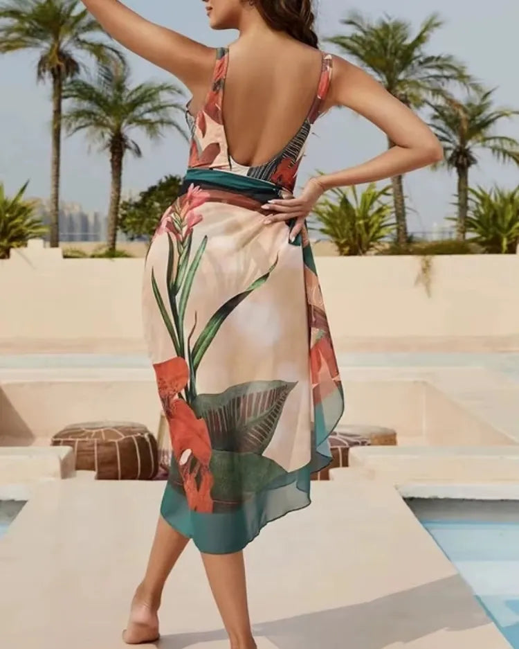Padded One-Piece Swimsuit And Dress - Voldina