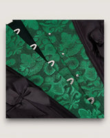 Satin Jacquard Corset Top - Voldina