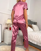 Satin Heart Pyjama Set - Voldina