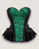 Satin Jacquard Corset Top - Voldina