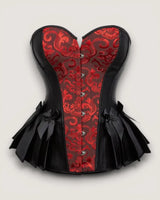 Satin Jacquard Corset Top - Voldina