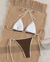 Cross-Back Tie-Side Bikini Set - Voldina