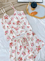 Printed Pyjama Shorts Set - Voldina